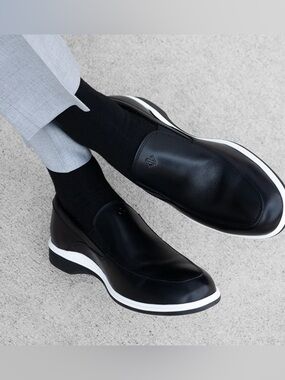 Amberjack The Slip On Men’s Dress Shoe In Onyx Sz 9M